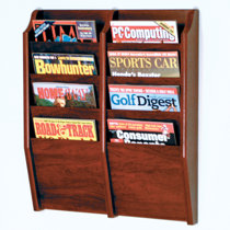 Vintage magazine rack online wall mount